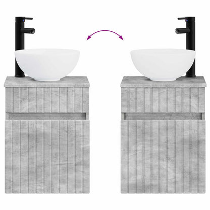 vidaXL Bathroom Furniture Set 2 pcs Concrete Grey 33 x 34.5 x 100 cm