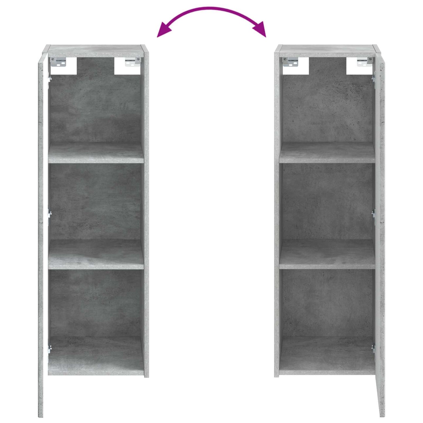 vidaXL Bathroom Furniture Set 2 pcs Concrete Grey 33 x 34.5 x 100 cm