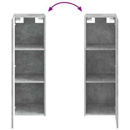 vidaXL Bathroom Furniture Set 2 pcs Concrete Grey 33 x 34.5 x 100 cm