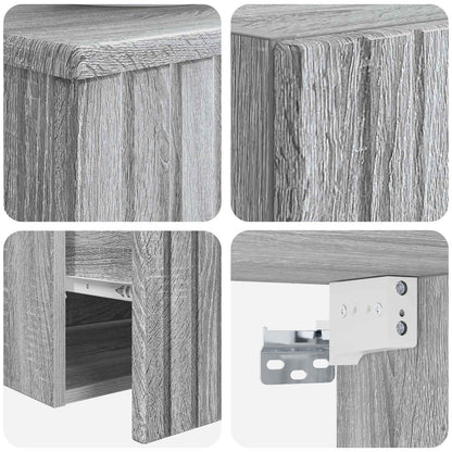 vidaXL Bathroom Furniture Set 2 pcs Grey Sonoma 33 x 34.5 x 100 cm