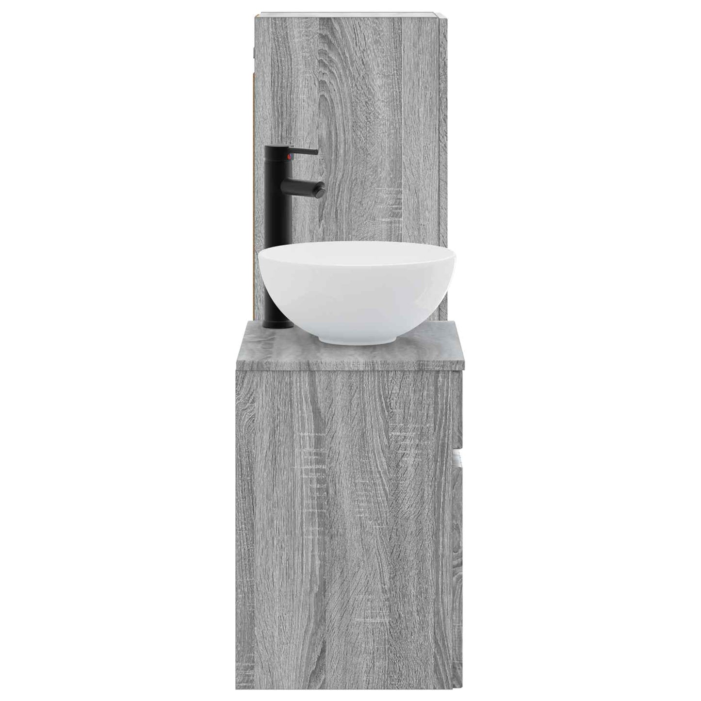 vidaXL Bathroom Furniture Set 2 pcs Grey Sonoma 33 x 34.5 x 100 cm