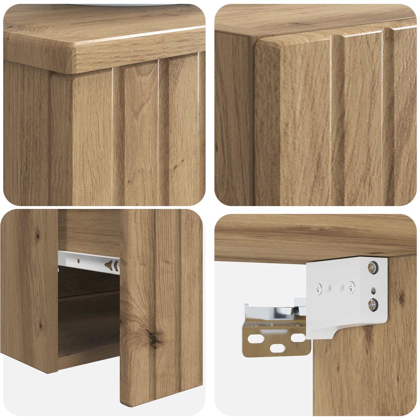 vidaXL Bathroom Furniture Set 2 pcs Artisan Oak 33 x 34.5 x 100 cm