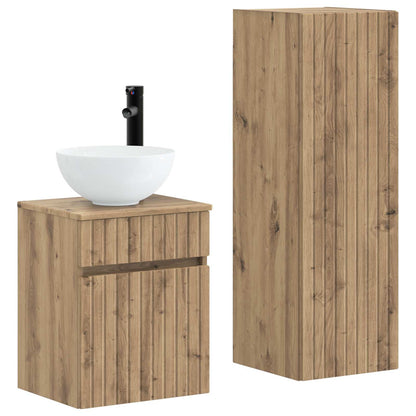 vidaXL Bathroom Furniture Set 2 pcs Artisan Oak 33 x 34.5 x 100 cm