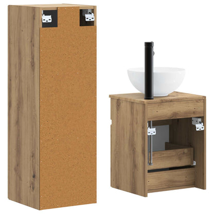 vidaXL Bathroom Furniture Set 2 pcs Artisan Oak 33 x 34.5 x 100 cm