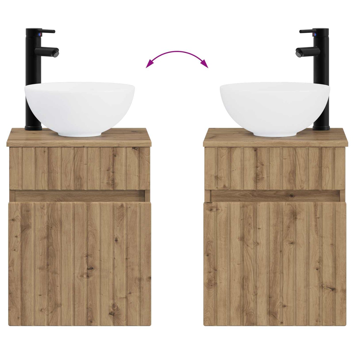 vidaXL Bathroom Furniture Set 2 pcs Artisan Oak 33 x 34.5 x 100 cm