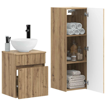 vidaXL Bathroom Furniture Set 2 pcs Artisan Oak 33 x 34.5 x 100 cm