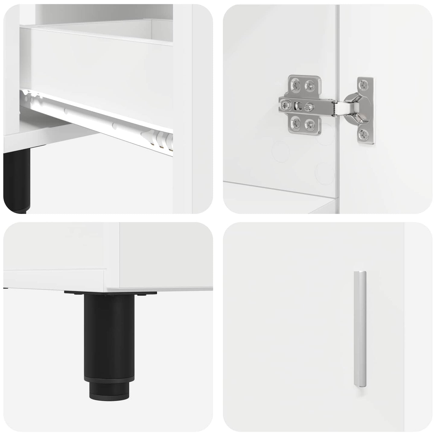 vidaXL Bathroom Vanity Unit White 60 x 35 x 60 cm Engineered Wood