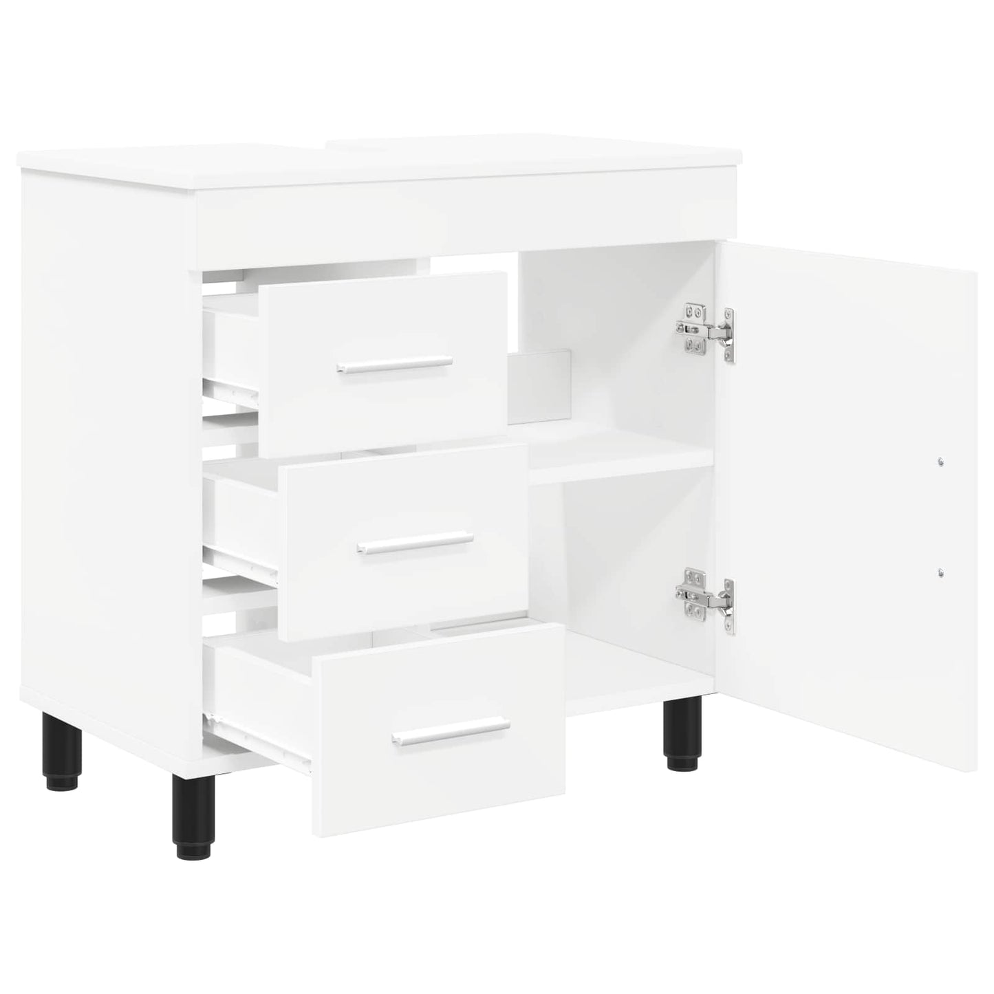 vidaXL Bathroom Vanity Unit White 60 x 35 x 60 cm Engineered Wood