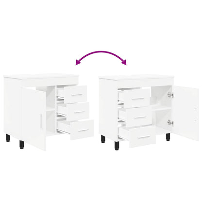 vidaXL Bathroom Vanity Unit White 60 x 35 x 60 cm Engineered Wood