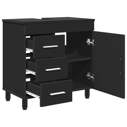 vidaXL Bathroom Vanity Unit Black 60 x 35 x 60 cm Engineered Wood