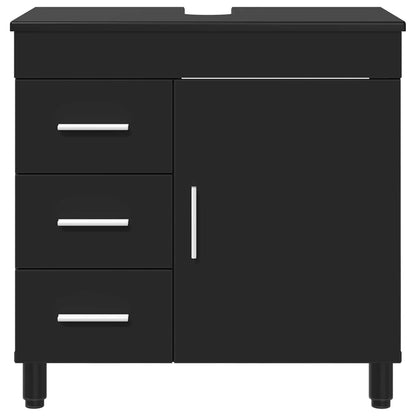 vidaXL Bathroom Vanity Unit Black 60 x 35 x 60 cm Engineered Wood