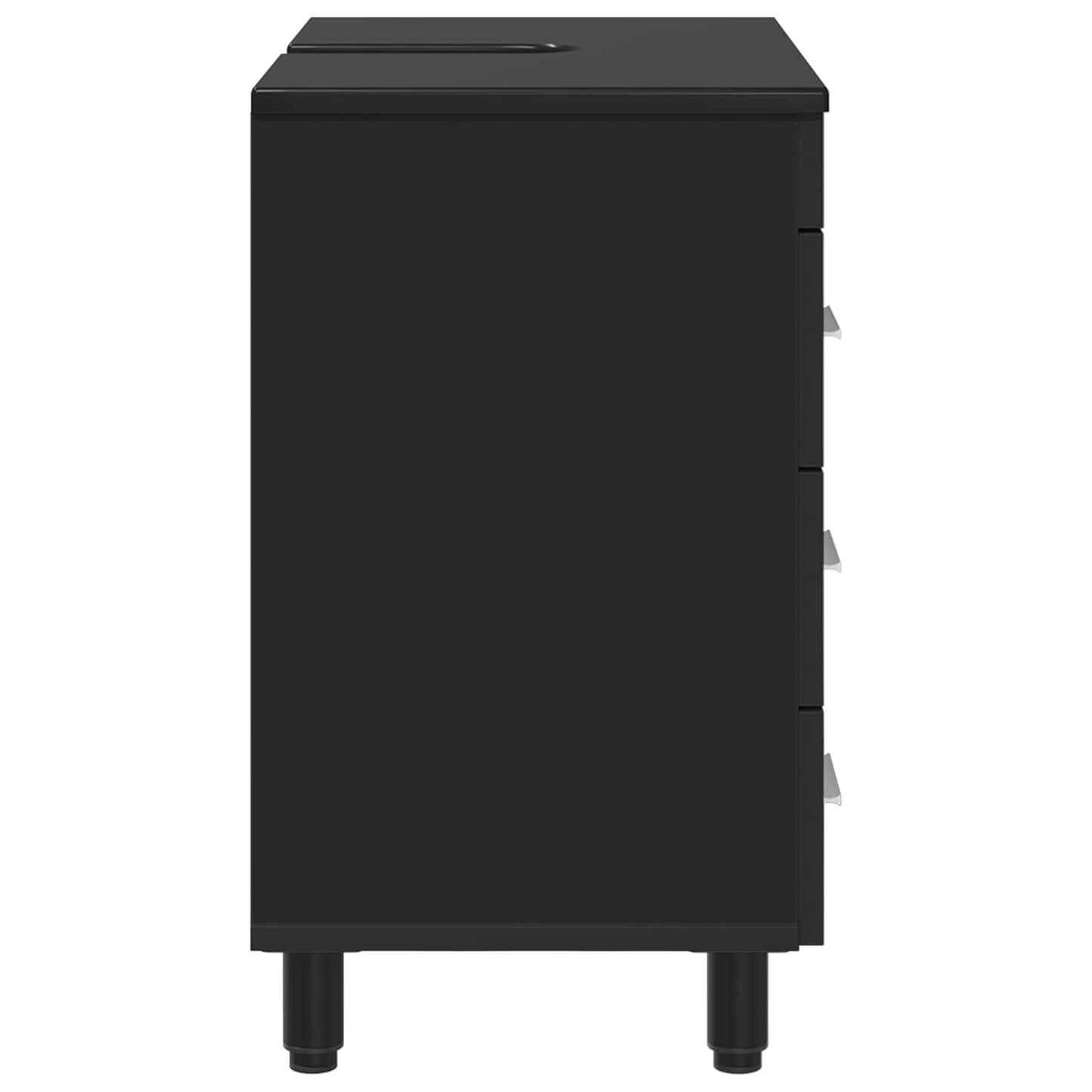 vidaXL Bathroom Vanity Unit Black 60 x 35 x 60 cm Engineered Wood