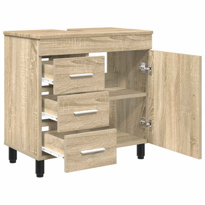 vidaXL Bathroom Vanity Unit Sonoma Oak 60 x 35 x 60 cm Engineered Wood