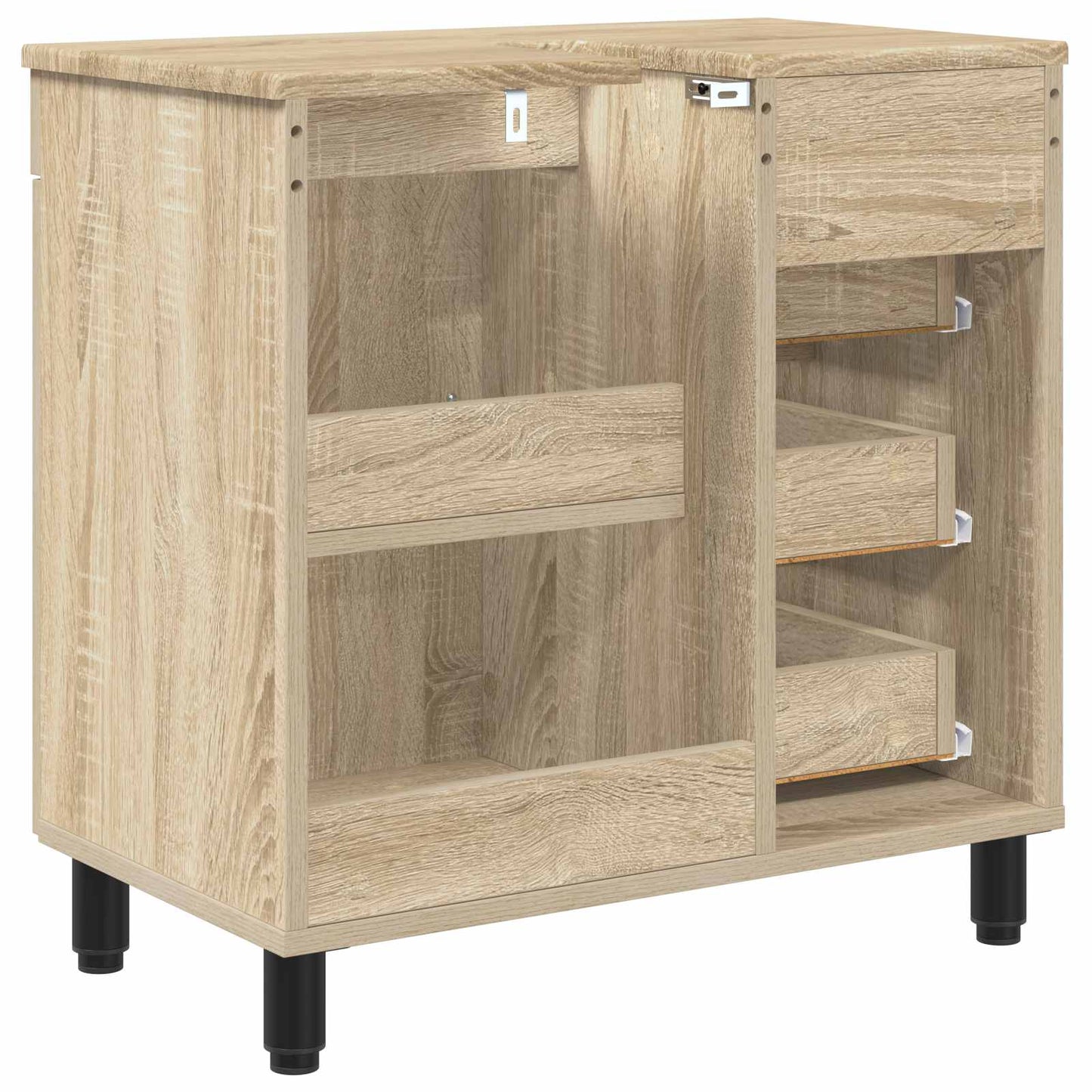 vidaXL Bathroom Vanity Unit Sonoma Oak 60 x 35 x 60 cm Engineered Wood