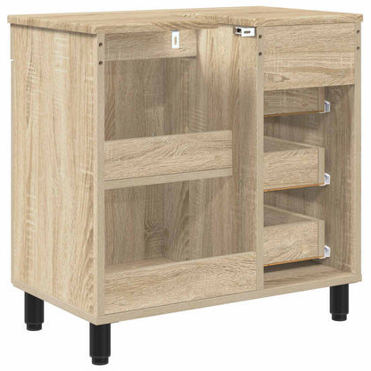 vidaXL Bathroom Vanity Unit Sonoma Oak 60 x 35 x 60 cm Engineered Wood