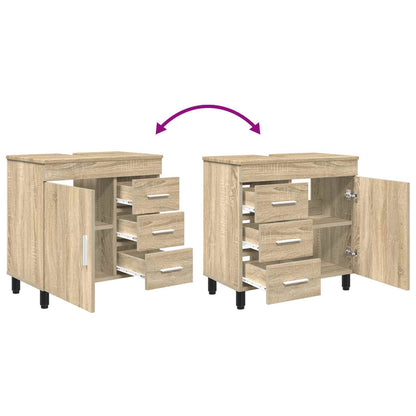 vidaXL Bathroom Vanity Unit Sonoma Oak 60 x 35 x 60 cm Engineered Wood