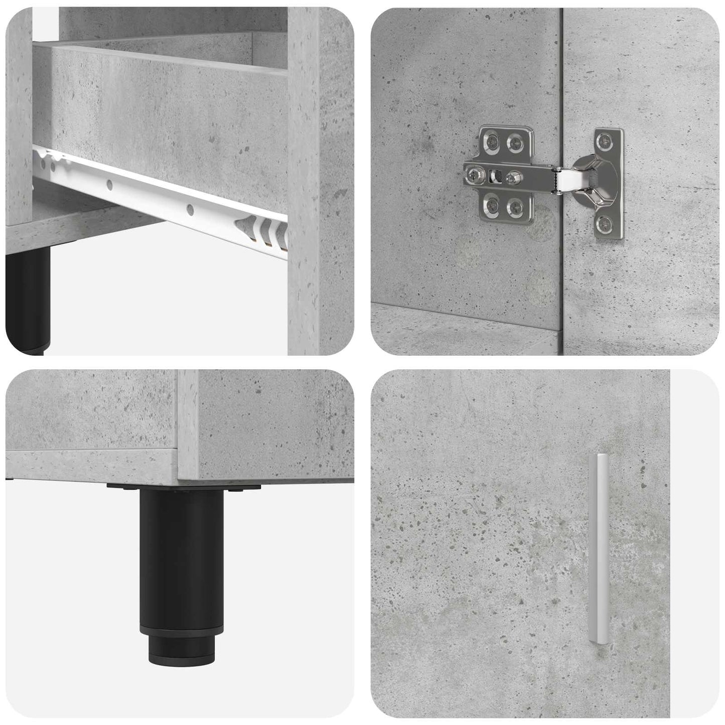 vidaXL Bathroom Vanity Unit Concrete Grey 60 x 35 x 60 cm