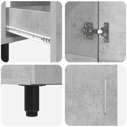 vidaXL Bathroom Vanity Unit Concrete Grey 60 x 35 x 60 cm