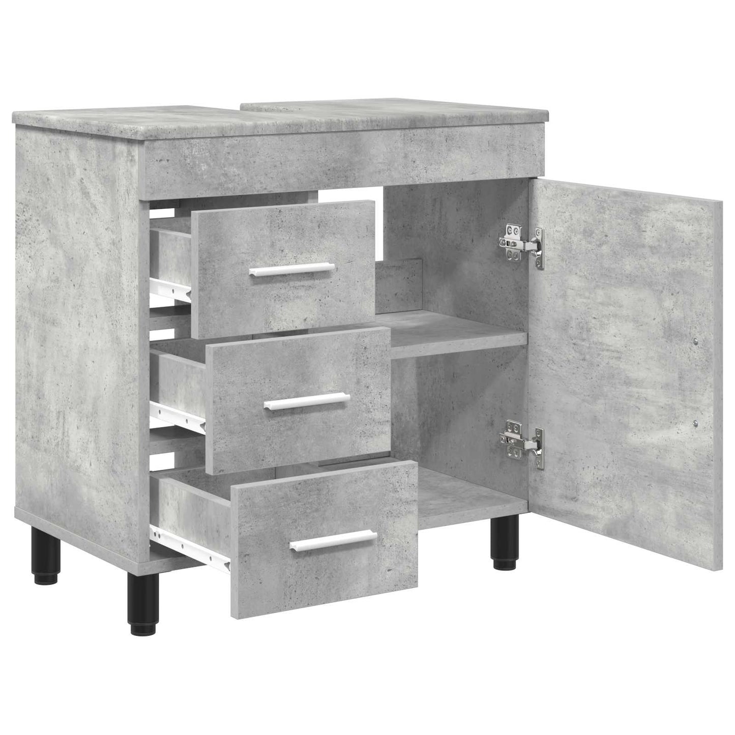 vidaXL Bathroom Vanity Unit Concrete Grey 60 x 35 x 60 cm