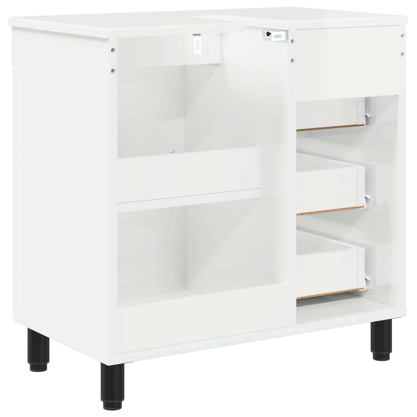 vidaXL Bathroom Vanity Unit High Gloss White 60 x 35 x 60 cm