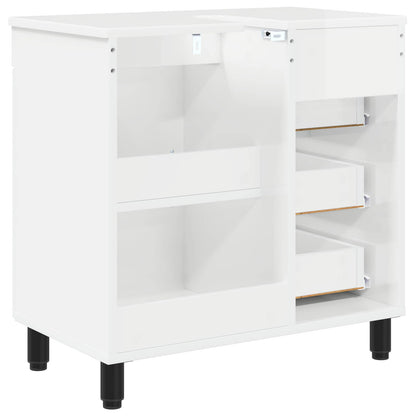 vidaXL Bathroom Vanity Unit High Gloss White 60 x 35 x 60 cm
