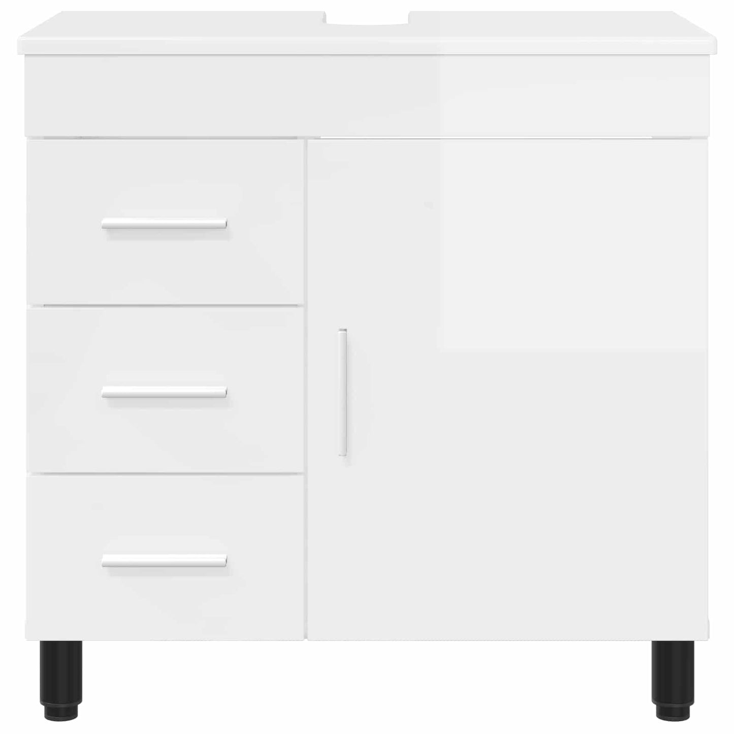 vidaXL Bathroom Vanity Unit High Gloss White 60 x 35 x 60 cm