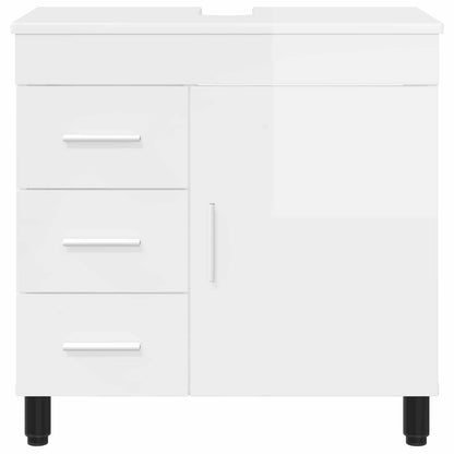 vidaXL Bathroom Vanity Unit High Gloss White 60 x 35 x 60 cm