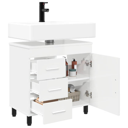 vidaXL Bathroom Vanity Unit High Gloss White 60 x 35 x 60 cm