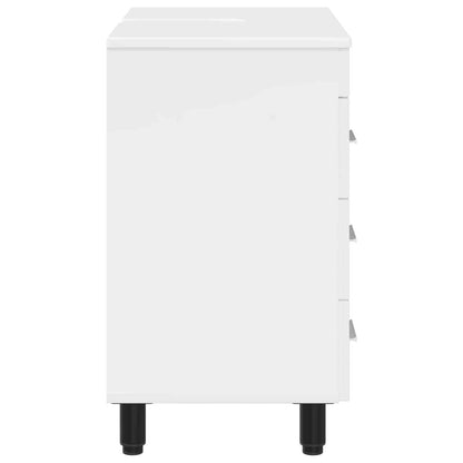 vidaXL Bathroom Vanity Unit High Gloss White 60 x 35 x 60 cm