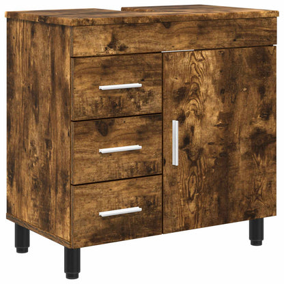 vidaXL Bathroom Vanity Unit Smoked Oak 60 x 35 x 60 cm Engineered Wood