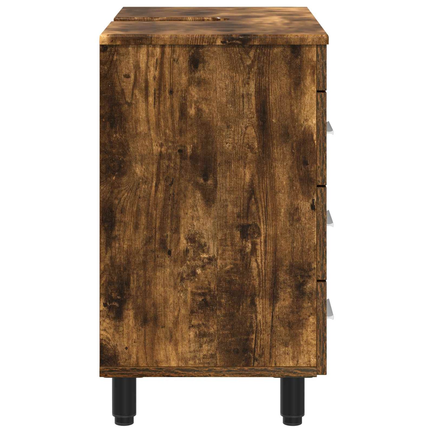 vidaXL Bathroom Vanity Unit Smoked Oak 60 x 35 x 60 cm Engineered Wood