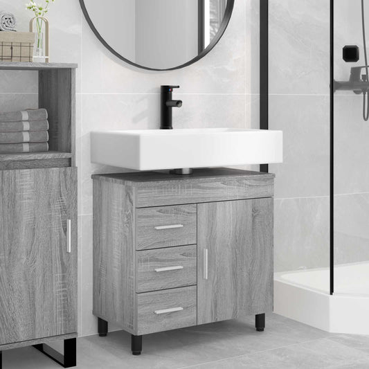 vidaXL Bathroom Vanity Unit Grey Sonoma 60 x 35 x 60 cm
