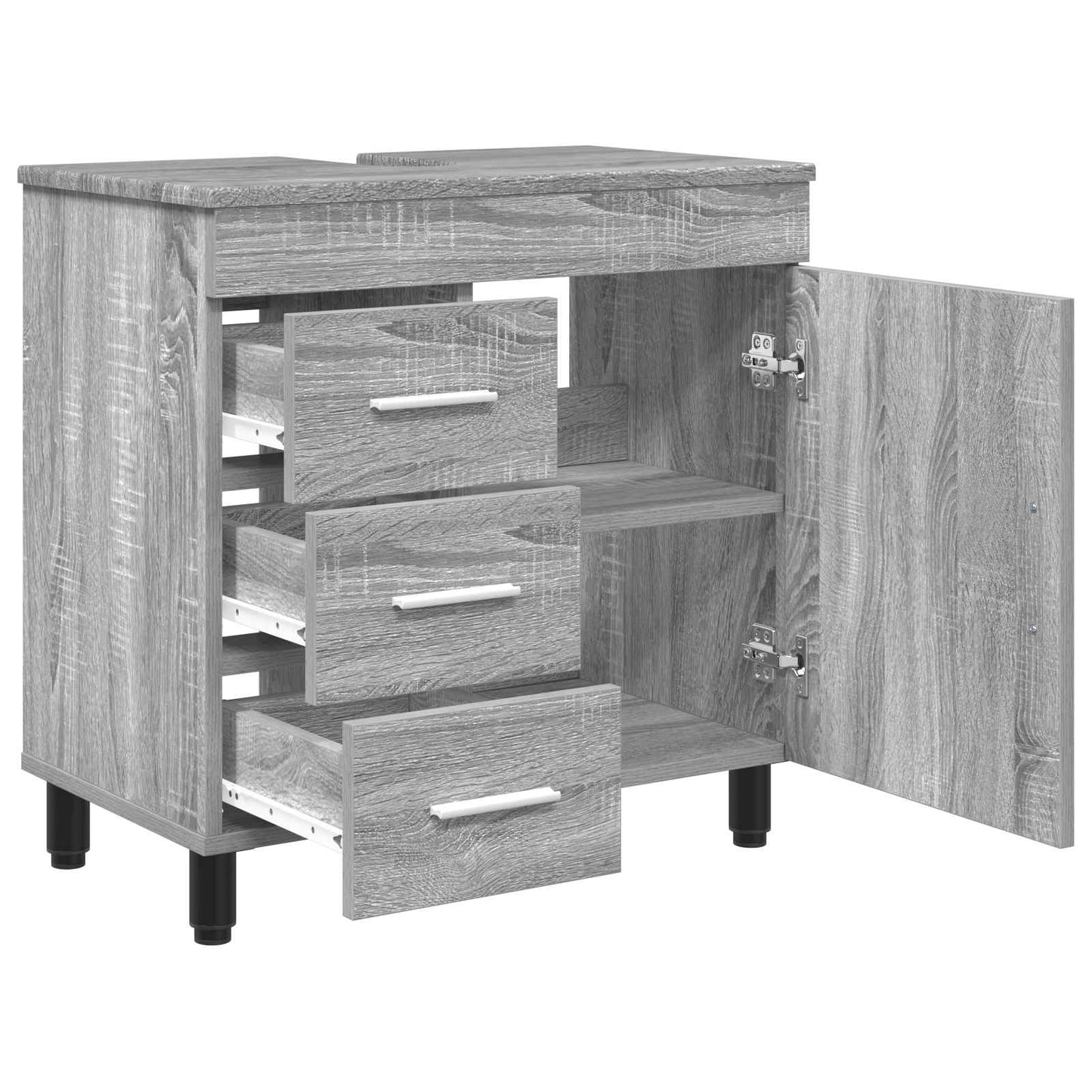 vidaXL Bathroom Vanity Unit Grey Sonoma 60 x 35 x 60 cm