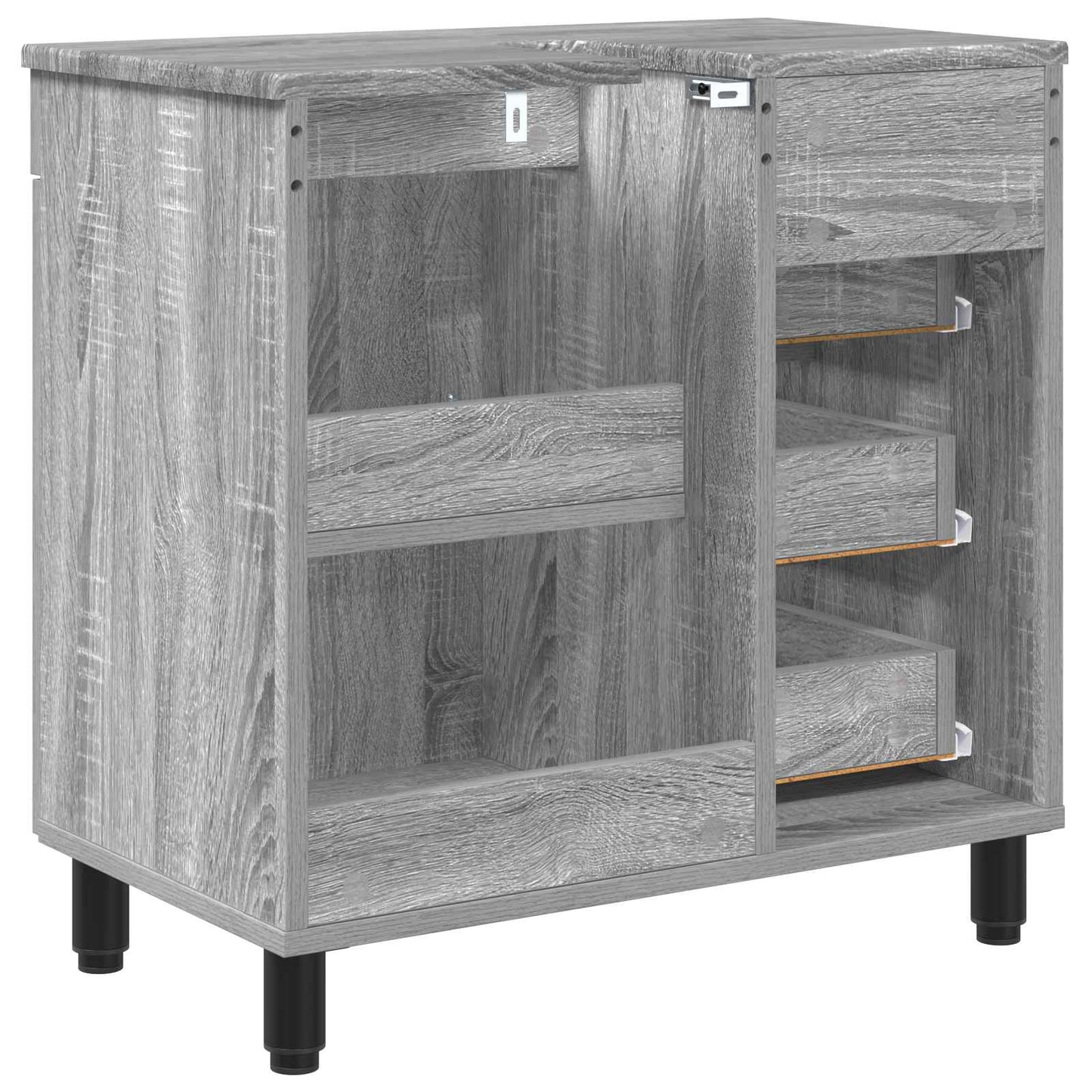 vidaXL Bathroom Vanity Unit Grey Sonoma 60 x 35 x 60 cm