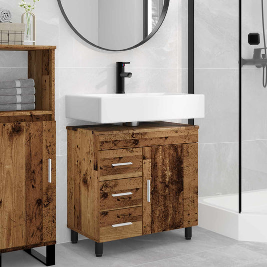 vidaXL Bathroom Vanity Unit Old Wood 60 x 35 x 60 cm Engineered Wood