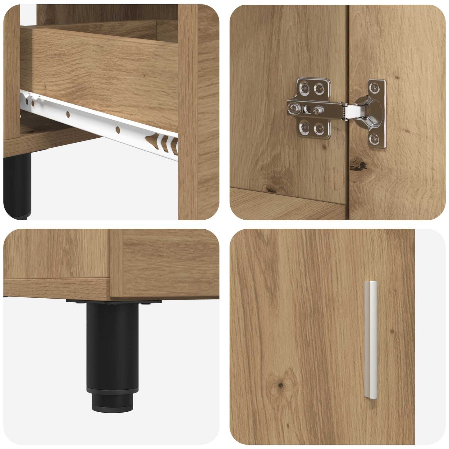 vidaXL Bathroom Vanity Unit Artisan Oak 60 x 35 x 60 cm