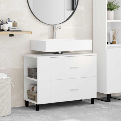 vidaXL Bathroom Vanity Unit White 80 x 35 x 60 cm Engineered Wood