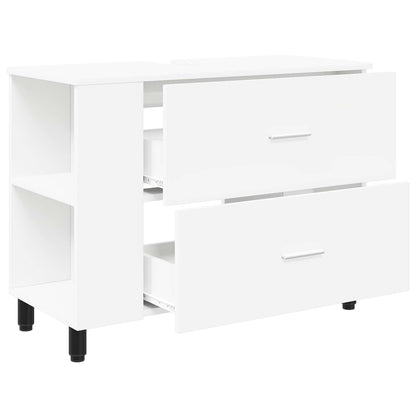 vidaXL Bathroom Vanity Unit White 80 x 35 x 60 cm Engineered Wood