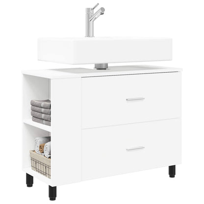 vidaXL Bathroom Vanity Unit White 80 x 35 x 60 cm Engineered Wood