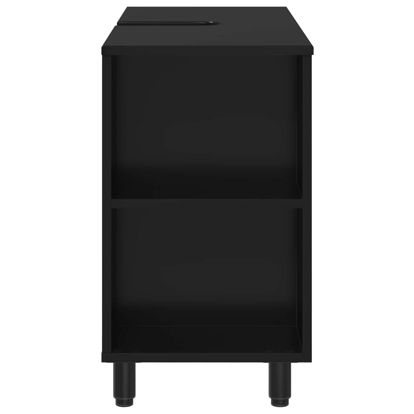 vidaXL Bathroom Vanity Unit Black 80 x 35 x 60 cm Engineered Wood