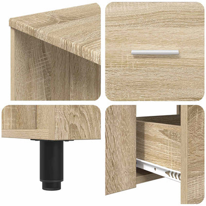 vidaXL Bathroom Vanity Unit Sonoma Oak 80 x 35 x 60 cm Engineered Wood