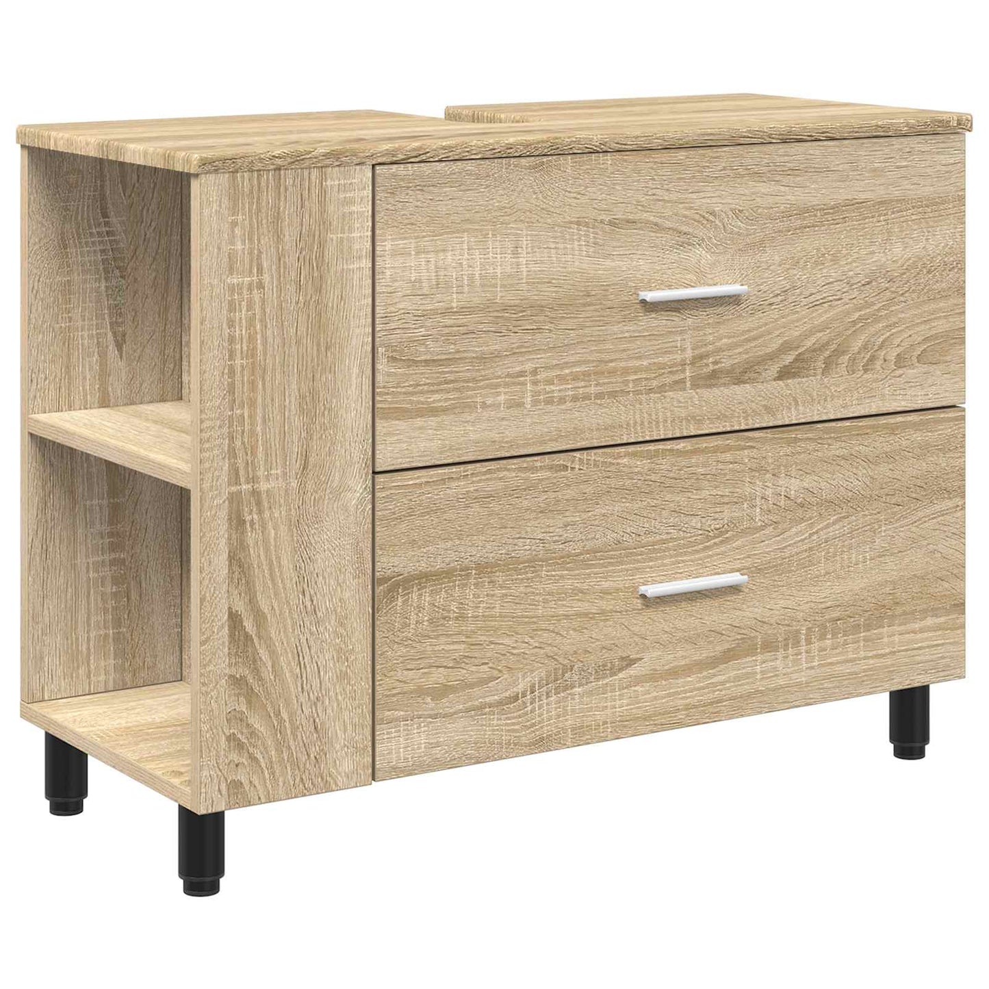 vidaXL Bathroom Vanity Unit Sonoma Oak 80 x 35 x 60 cm Engineered Wood