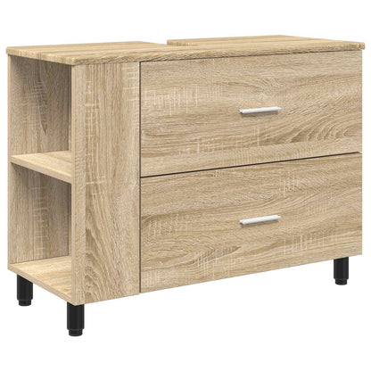 vidaXL Bathroom Vanity Unit Sonoma Oak 80 x 35 x 60 cm Engineered Wood