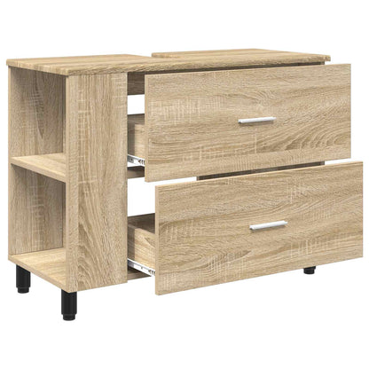 vidaXL Bathroom Vanity Unit Sonoma Oak 80 x 35 x 60 cm Engineered Wood