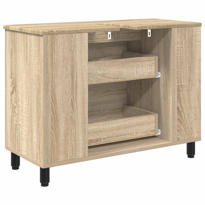 vidaXL Bathroom Vanity Unit Sonoma Oak 80 x 35 x 60 cm Engineered Wood