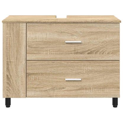 vidaXL Bathroom Vanity Unit Sonoma Oak 80 x 35 x 60 cm Engineered Wood