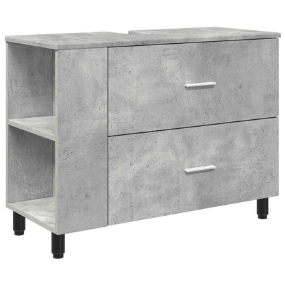 vidaXL Bathroom Vanity Unit Concrete Grey 80 x 35 x 60 cm