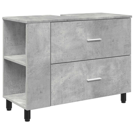 vidaXL Bathroom Vanity Unit Concrete Grey 80 x 35 x 60 cm