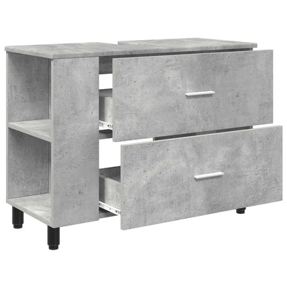vidaXL Bathroom Vanity Unit Concrete Grey 80 x 35 x 60 cm