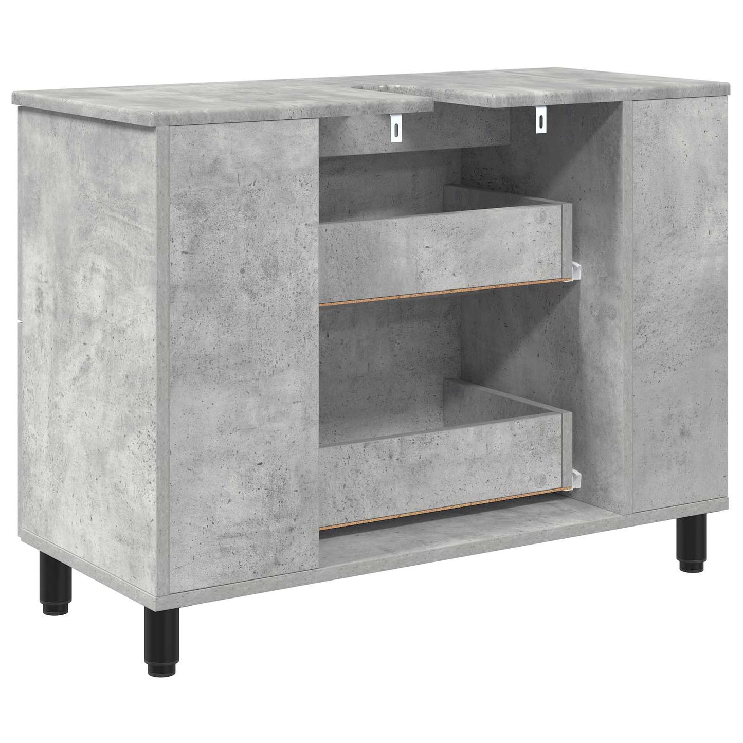 vidaXL Bathroom Vanity Unit Concrete Grey 80 x 35 x 60 cm